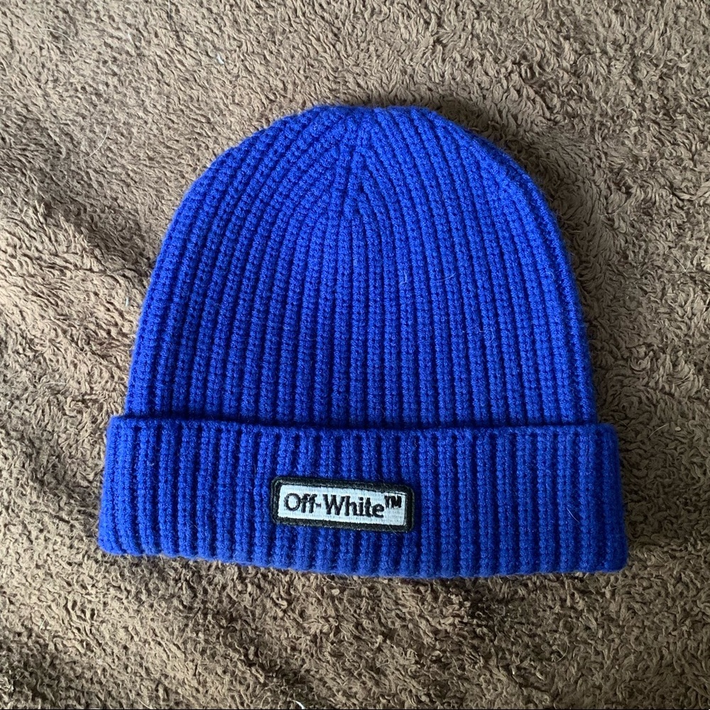 Off-White Blue Knit Beanie (2013)
